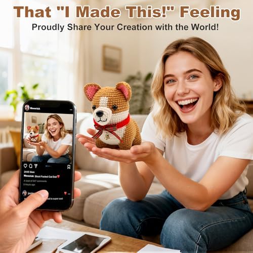 Faircosy Animal Crochet Kit for Beginners: Includes Complete Tools Ample Yarn Step by Step Videos for Teens Adults - Perfect Amigurumi Kit for Indoor Entertainment & Long Journeys - Image 6