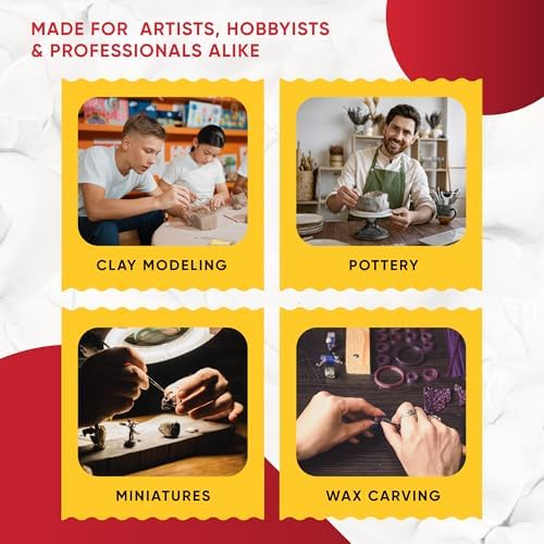 6 Pcs Clay Sculpting Tools for Air Dry & Polymer Clay, 6pc Pottery Tools - Image 5