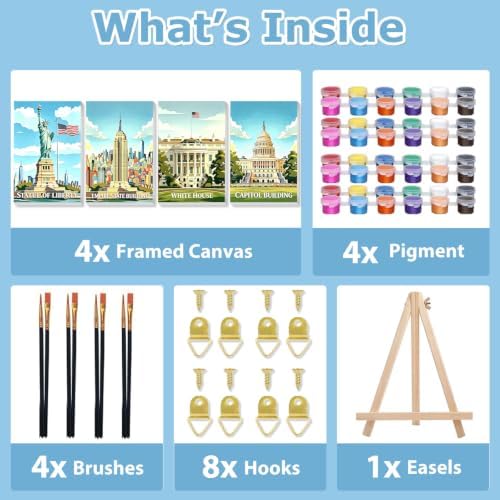 City Paint by Number for Adults, Paint by Numbers Kit for Adults 8x12 Inch - Image 6