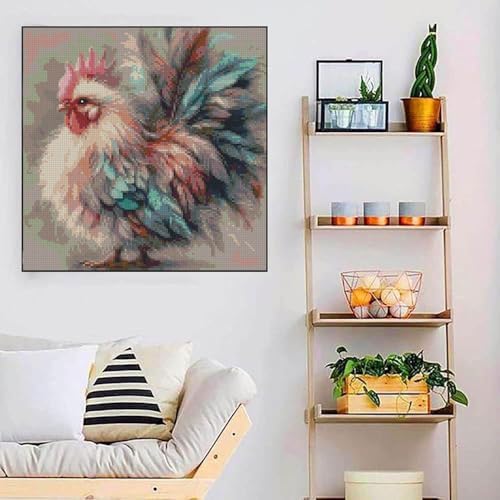 Stamping Cross Stitch Kit,Chicken Cross Stitch Kit for Adult Beginners - Image 5
