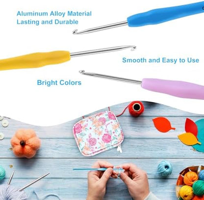 Vodiye 21 Sizes Ergonomic Crochet Hooks Set with Case, 0.5-10.0mm - Image 3
