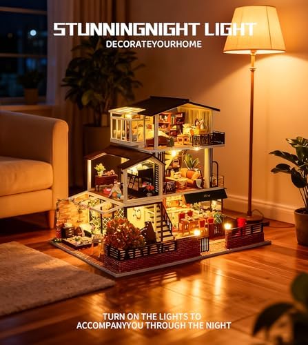 Spilay DIY Miniature House Kit for Adults, Miniature Dollhouse Kit - Image 3
