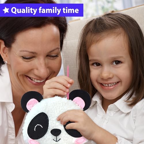 KRAFUN Panda Sewing Kit for Kids Ages 8-12 - No Scissors No Glue - Image 5