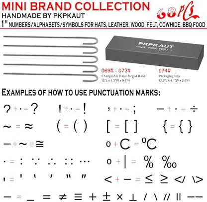 68Pcs 1" Custom Branding Iron for Wood, Leather Branding Stamp Kit - Image 5