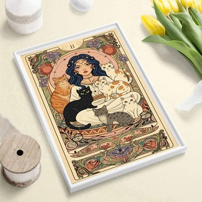 Diamond Art Kits for Adults,Tarot Cats Diamond Art Painting Kits for Adults - Image 2
