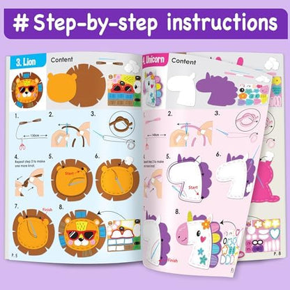 EZCRA Unicorn Sewing Kit for Kids Ages 4-8 - 8 Beginner Projects - Image 6