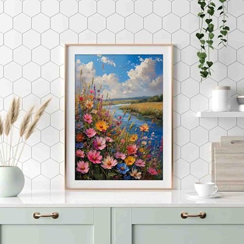 DYAIANGMU Flower Paint by Numbers Kit for Adults Beginners 19.6X15.7 inch - Image 3