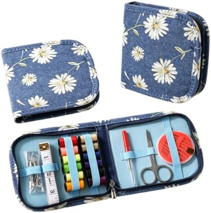 WEDKSUHP Travel Sewing Kit Mini, Basic Sewing Kit for Beginners, Portable Hand Sewing Kit with Scissors Needle and Thread Measuring Tape for Emergency Home Travel by Unknown