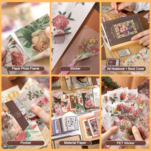 miikoul Vintage Scrapbooking Supplies Kit for Teen Girl Kid Women Diy Gift - Image 5