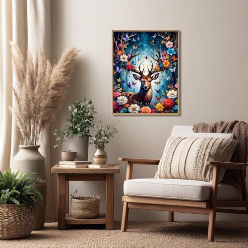 Reivworl Deer Paint by Numbers Kit for Adults Beginner 16×20 inch - Image 2