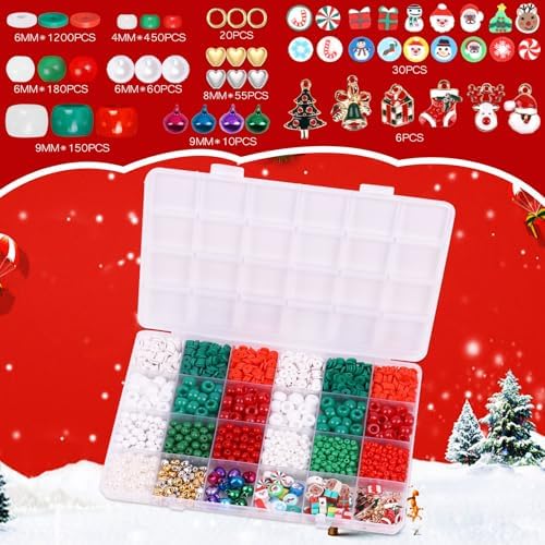 2600 PCS Clay Beads Bracelet Making Kit, Christmas Beads for Crafts - Image 2