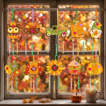 JellyArch Fall Harvest 30 Pack DIY Wind Chime Kit Art and Crafts - Image 6