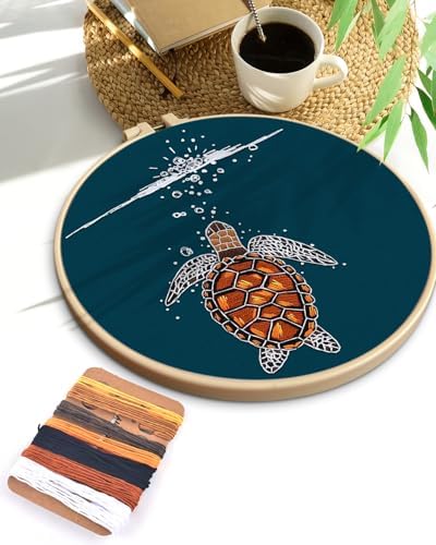TINDTOP Embroidery Kit for Beginners Adult, Turtle Embroidery Practice Kit - Image 7