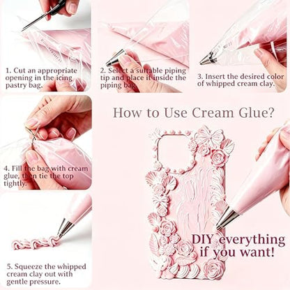 BoFUN Decoden Cream Glue Clay Kit, Whipped Cream Glue for Crafts DIY - Image 4
