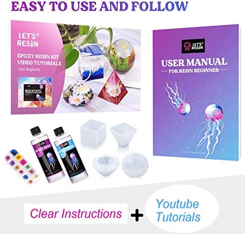 LET'S RESIN Resin Mold Kit Bundle with 0.5 Gallon Crystal Clear Epoxy Resin, Bubbles Free Resin for Resin Art - Image 6