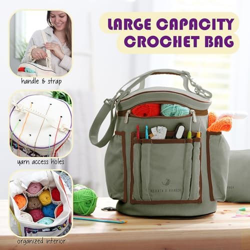 Crochet Kit for Beginners Adults and Kids - Beginner Crochet Kit for Adults with Step-by-Step Video Tutorials, Amigurumi and Crocheting Kit, Crochet Starter Kit with Soft Crochet Yarn and Crochet Bag - Image 4
