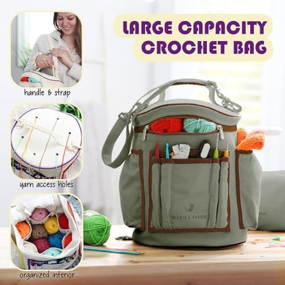 Crochet Kit for Beginners Adults and Kids - Beginner Crochet Kit for Adults with Step-by-Step Video Tutorials, Amigurumi and Crocheting Kit, Crochet Starter Kit with Soft Crochet Yarn and Crochet Bag - Image 4