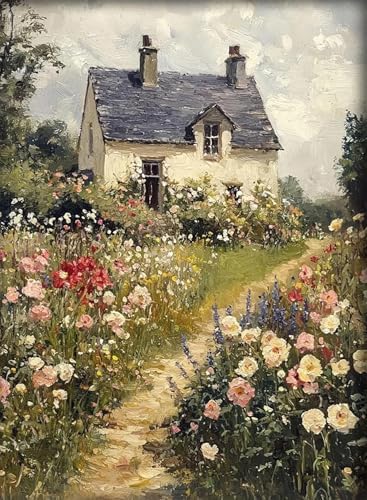 Garden Scenery Paint by Numbers Kit for Adults,Color By Numbers for Adults by WUDWL