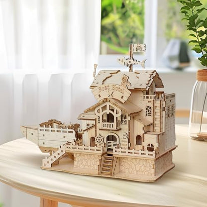 3D Wooden Puzzles for Adults, DIY Pirate Ship Model Building Kit - Image 5