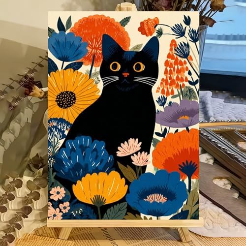 ICYANART Cat Paint by Numbers for Adults Framed, Cat Number Painting 8x12In - Image 2