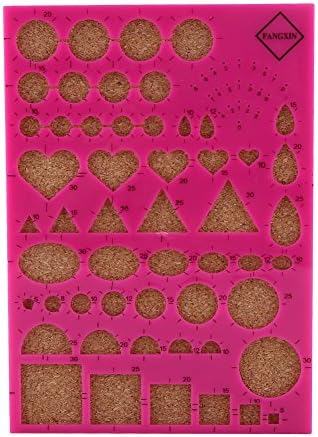 SUNGOOYUE Paper Quilling Tool Kit Plastic Wood Metal Slotted Quilling Pen with Template Board 40 Pins Tweezer for DIY Paper Craft Scrapbook Card Making Adults Beginners (Rose Red) - Image 5
