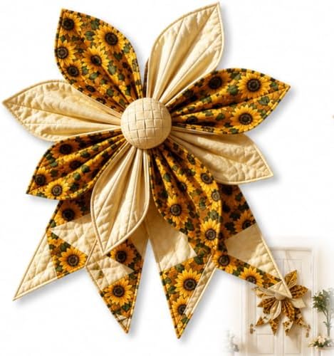 JMHKKUJ Large Patchwork Bow Sewing Kit, Farmhouse Fabric Folded Flower by Unknown