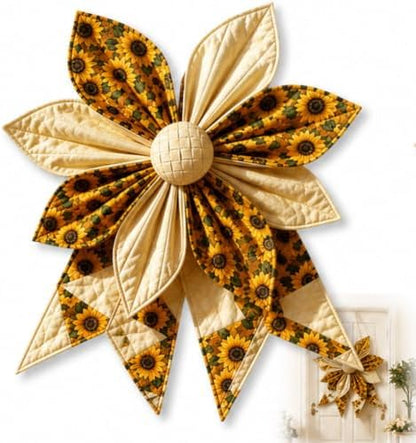 JMHKKUJ Large Patchwork Bow Sewing Kit, Farmhouse Fabric Folded Flower by Unknown