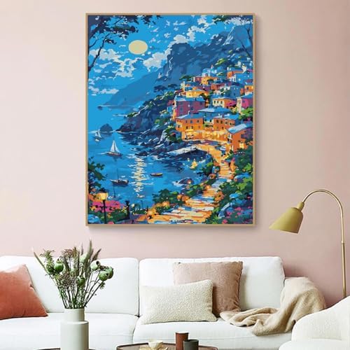 ZRIZQ Landscape Paint by Numbers Kit for Adults Beginner,16x20 - Image 3