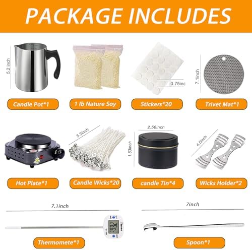 BBAXI Candle Making Kit with Electric Hot Plate,Candle Wax Melter and Wax - Image 2