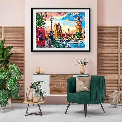 QUITEDEW Big Ben Paint by Number Kit for Adults Beginner 16x20 Inch - Image 4