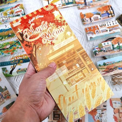 Fall Scenery Sticker Book, PET & Washi Stickers for Journaling - Image 5