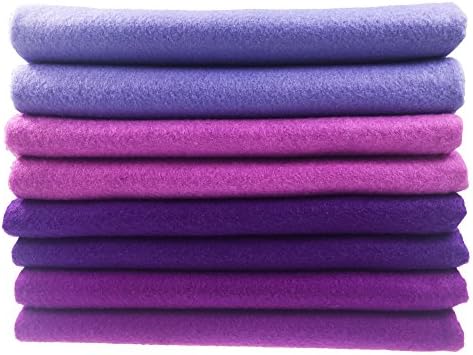 4pcs Thick 1.4mm Soft Felt Fabric Sheet Assorted Color Felt Pack DIY Craft Sewing Squares Nonwoven Patchwork (92x90cm Purple) - Image 3