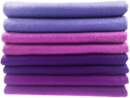 4pcs Thick 1.4mm Soft Felt Fabric Sheet Assorted Color Felt Pack DIY Craft Sewing Squares Nonwoven Patchwork (92x90cm Purple) - Image 3