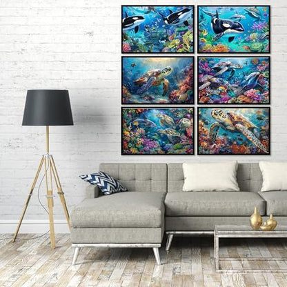 DOTSOPS6 Pcs Turtle Dolphin Diamond Painting Kits Art Adults Painting Kits - Image 5