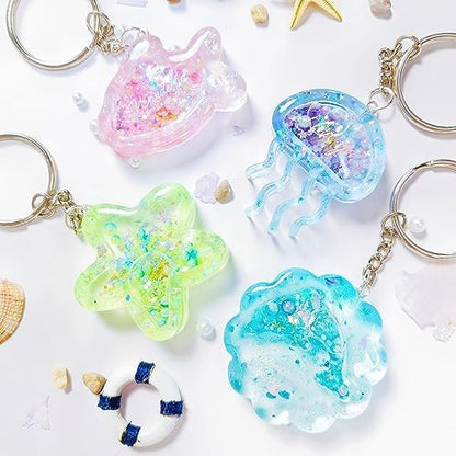 Resin Shaker Molds Set Sea Animals Keychain Charms Pack of 8 Epoxy Silicone Trays Precision Tip Applicator Bottle Kit Bundle - Image 6