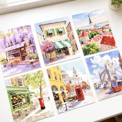 LACHLAND Watercolor Painting Kit for Adults, Large Envelope Water Coloring Book with 6 Sheets, Art Therapy Travel Set for Relaxation, Students Beginners DIY Paint Art Craft Gift - Image 4