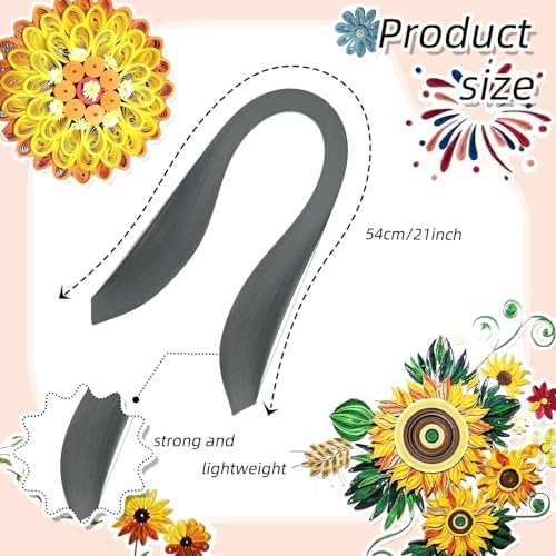 360Pcs 1/8" x 21" Quilling Paper Strips - Image 2