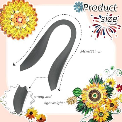 360Pcs 1/8" x 21" Quilling Paper Strips - Image 2