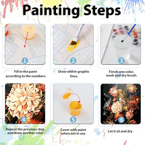 Paint by Numbers Kit for Adults, Paint by Numbers Kit for Adults 16x20 Inch - Image 7