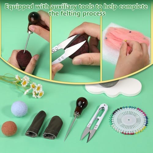 IMZAY Needle Felting Tools, 60 Pcs 3 Sizes Needle Felting Supplies - Image 4