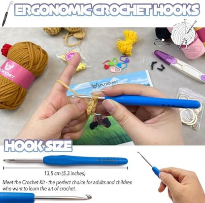 Crochet Kit for Beginners, Learn Crochet Flower Coaster Kit, Include Video Tutorial & Manual, Easy Knitting Yarn for Adult Amigurumi, DIY Holiday Birthday Gift Idea(Sunflower & Daisy) - Image 6