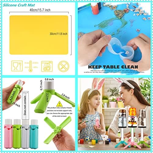 6X Multi Cup Turner for Crafts Tumbler,Epoxy Glitter 4 6 arms Tumbler Full Kits,DIY Cuptisserie Turner,Cup Spinner Machine Kit for Crafts Epoxy Tumbler - Image 5