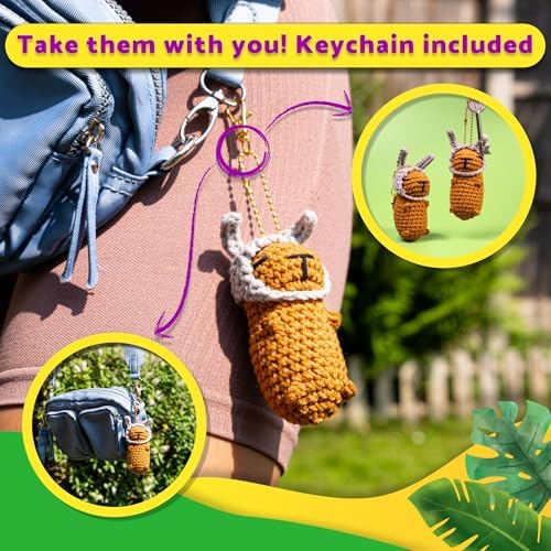 Capybara Crochet Kit for Beginners, 2 Easy Amigurumi Capybaras, Bunny Ears - Image 5