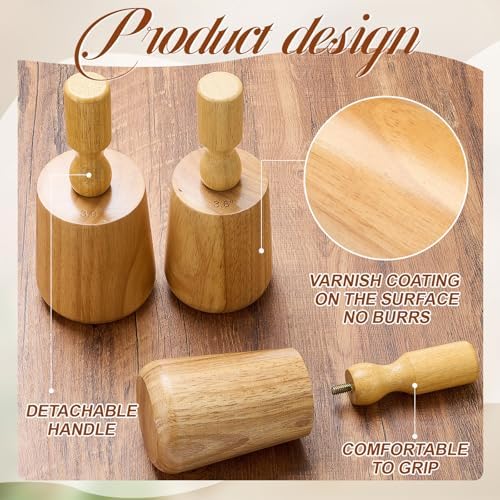 Juexica 3 Pcs Pottery Mug Mold Set Wood Mold(11oz 15oz 20oz,Narrow-mouthed) - Image 3