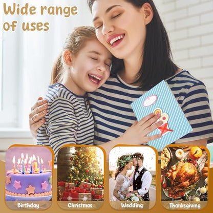 DIY Greeting Card Kit, Handmade Greeting Card Set Includes 16 Cards 16 Envelopes with Decoration Accessories, DIY Greeting Card Making Kits, Personalized Card Crafts for Kids Adults(rosy) - Image 5