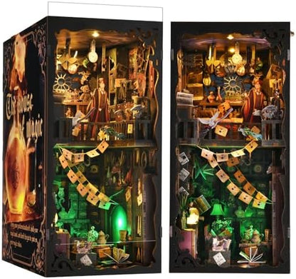 TOYQI Book Nook Kit, DIY Miniature Dollhouse Kit for Adults and Teens by TOYQI