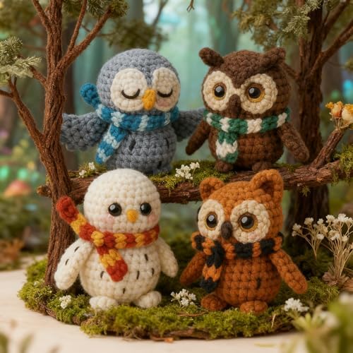 GUOXIAOER 4Pcs Crochet Kit for Beginners, 2026 DIY Craft for Adults, Great Gift for Crochet Lovers, Crocheting Animal Kits with Step by Step Videos,Yarn,Crochet Hook,Birthday Holiday Gift (Crochet B) - Image 5