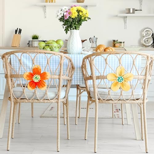 Large Size 7 inch Wooden Spring Ornaments to Paint, Wooden Flower Cutouts DIY Blank Unfinished Round Wood Discs Ornament for Crafts Hanging Decorations(10PCS) - Image 6