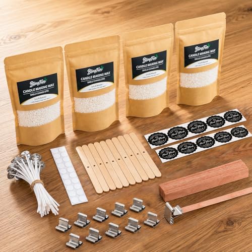 Blingfun Soy Wax for Candle Making - DIY Candle Making Supplies with Natural 2LB Soy Wax, Candle Wicks, Wick Holders, Premium Candle Wax for DIY Candle Crafting (2LB) - Image 2