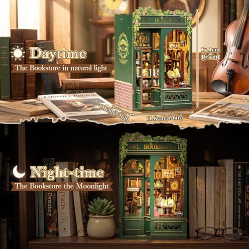 Fsolis Book Nook Kit Booknook Bookshop - OWL Bookstore - Image 4